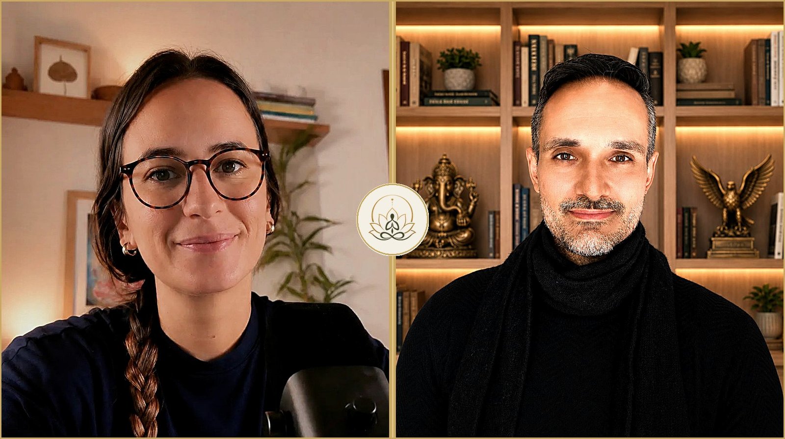 Larissa Gaigher e Sada Shivam, fundadores do Dharmyoga