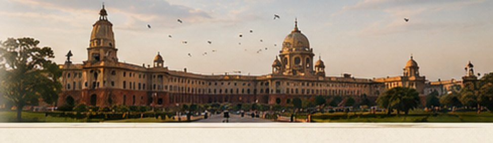 Arquitetura histórica em Delhi ao entardecer